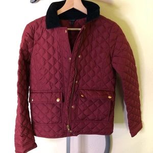 J.Crew Crimson Quilted Tack Jacket Size XS